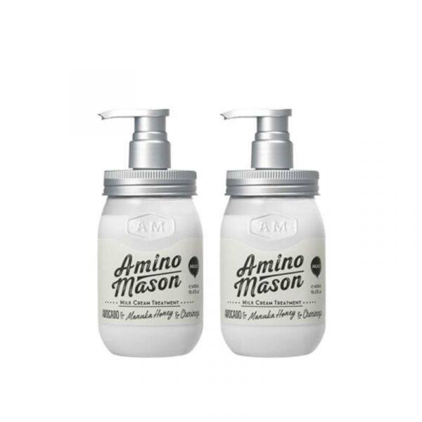 【免邮+减300日元】AMINO MASON 牛油果氨基酸无硅油 护发素 450ml*2瓶 3,300日元（约215元） 