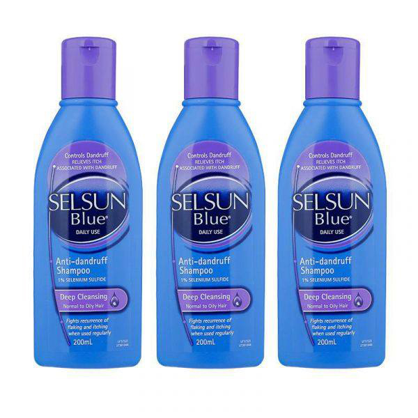 【包邮装】Selsun Deep clean 去屑洗发水 紫色 200ml*3瓶 .89（约96元） 