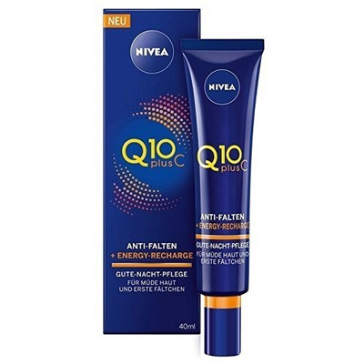 糊奔奔推荐！【中亚Prime会员】Nivea 妮维雅 Q10 Plus C VC 抗皱美白晚霜40ml 到手价59元 