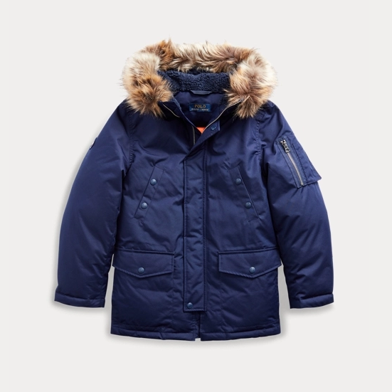 【双11】Ralph Lauren 拉夫劳伦 Faux Fur-Trim 8-20岁 羽绒派克大衣 3.41（约716元） 