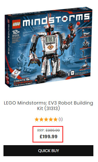 免邮！LEGO 乐高科技组 MINDSTORMS EV3第三代机器人 (31313) ￡199.99（约1,805元） 
