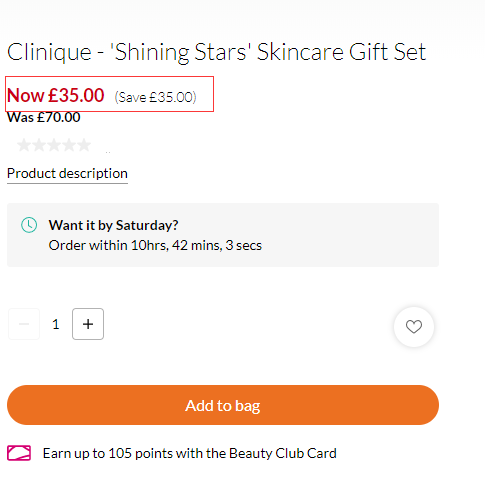 Clinique 倩碧 Shining Stars 护肤彩妆套装 ￡35（约318元） 