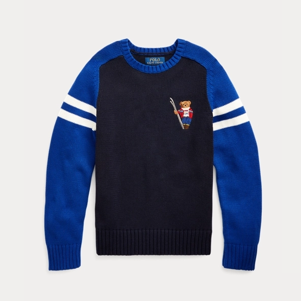 需凑单！Ralph Lauren 拉夫劳伦 Ski Bear Cotton Sweater 8-20岁针织衫 .87（约299元） 