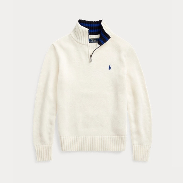 Ralph Lauren 拉夫劳伦 Cotton Half-Zip 8-20岁半拉链针织衫 .05（约146元） 