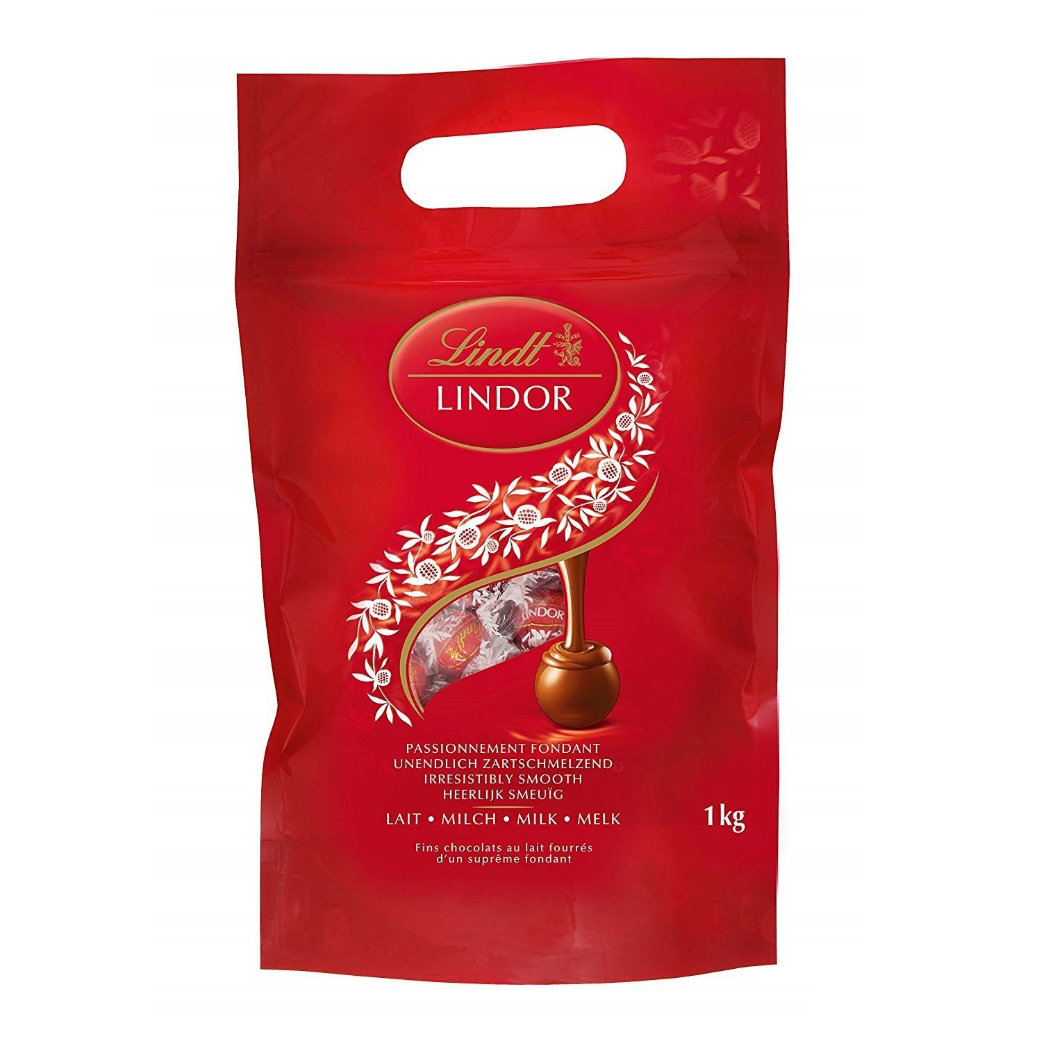 送人好礼！【中亚Prime会员】Lindt 瑞士莲 Lindor 软心巧克力球 牛奶巧克力味 1kg 到手价181元 