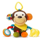 【中亚Prime会员】Skip Hop 宝宝毛绒牙胶手摇铃玩具 小猴子
