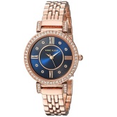 【中亚Prime会员】Anne Klein 女士施华洛世奇水晶玫瑰金手表