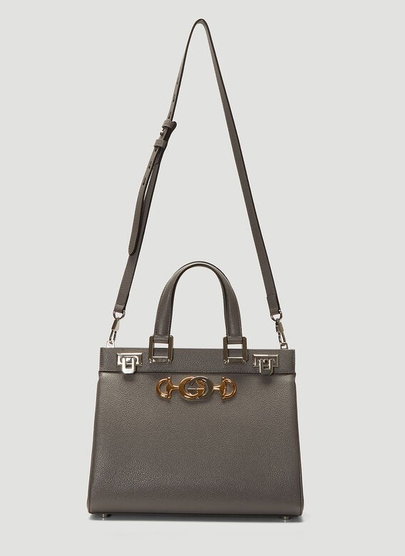 product image view 3  product image view 4  product image view 5  product image view 6   GUCCI Zumi Top Handle Bag in Grey