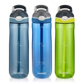 新低价！【中亚Prime会员】Contigo 康迪克 AUTOSPOUT Ashland 单手开启运动吸管杯水杯 700ml*3个