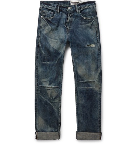 NEIGHBORHOOD Distressed Selvedge Denim Jeans