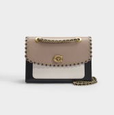 Coach Scallop Rivets Parker 翻盖单肩包 Coach Scallop Rivets Parker 翻盖单肩包