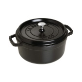 近期低价!【中亚Prime会员】Staub 圆形带盖珐琅锅铸铁锅 24cm/4.4升 黑色 近期低价!【中亚Prime会员】Staub 圆形带盖珐琅锅铸铁锅 24cm/4.4升 黑色