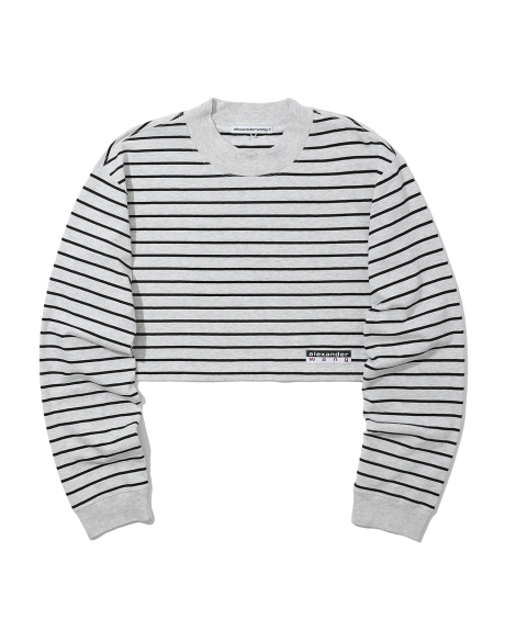 alexanderwang.t Logo 缝饰条纹 T 恤 alexanderwang.t Logo 缝饰条纹 T 恤