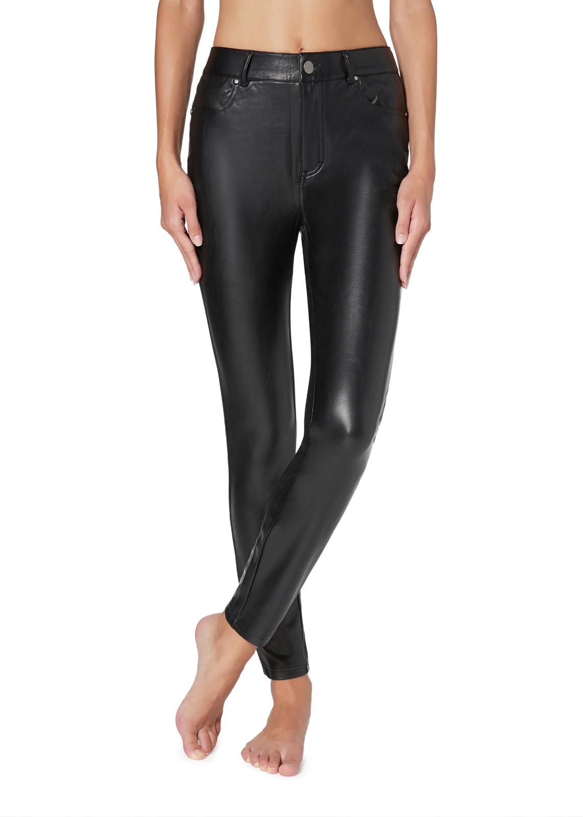 THERMAL LEATHER-EFFECT PANTS