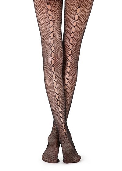 MESH TIGHTS WITH OPENWORK BACK LINE