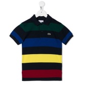 LACOSTE KIDS striped 童款条纹polo衫