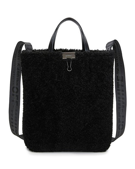 Off-White Montone Shearling Tote Bag