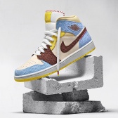 Maison Château Rouge x Air Jordan 1 联名 SE 中帮 “FEARLESS” 篮球鞋