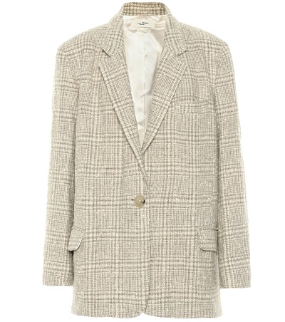 ISABEL MARANT, ÉTOILE Korix格纹羊毛混纺夹克 ISABEL MARANT, ÉTOILE Korix格纹羊毛混纺夹克