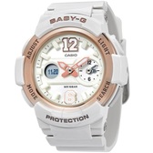 【55专享】Casio 卡西欧 Baby-G 系列 玫瑰金色白色女士运动腕表 BGA-210-7B-3DR