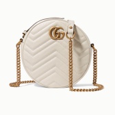 Gucci GG Marmont Circle 绗缝皮革单肩包 Gucci GG Marmont Circle 绗缝皮革单肩包