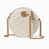 Gucci GG Marmont Circle 绗缝皮革单肩包